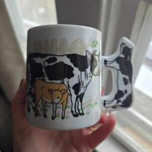 Vintage Cow Ceramic Coffee Mug 🐄
